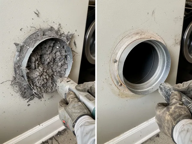 Professional clogged vent cleaning by New Albany Dryer Vent Cleaning in New Albany