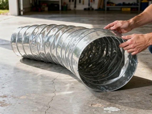 New Albany Dryer Vent Cleaning specialist using advanced equipment for thorough duct cleaning in New Albany