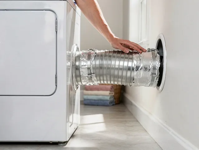 Professional dryer vent hose installation by New Albany Dryer Vent Cleaning in New Albany