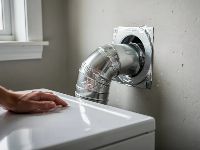 New Albany Dryer Vent Cleaning expert performing professional dryer vent repair and installation in New Albany