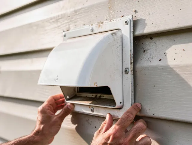 New Albany Dryer Vent Cleaning technician delivering thorough residential dryer vent cleaning service in New Albany
